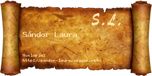 Sándor Laura névjegykártya