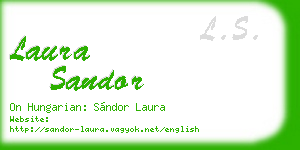 laura sandor business card