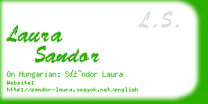 laura sandor business card